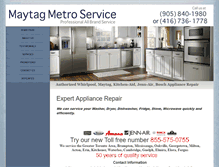 Tablet Screenshot of maytagmetroservice.com